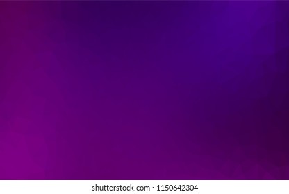 Light Purple vector hexagon mosaic template. Creative illustration in halftone style with gradient. Brand new style for your business design.