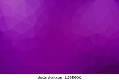 Light Purple vector hexagon mosaic cover. Creative illustration in halftone style with gradient. A new texture for your design.