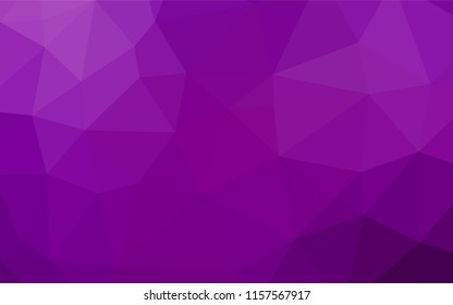 Light Purple vector hexagon mosaic cover. Shining illustration, which consist of triangles. The completely new template can be used for your brand book.
