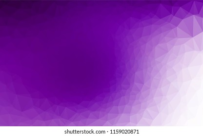 Light Purple vector hexagon mosaic texture. Modern geometrical abstract illustration with gradient. The best triangular design for your business.