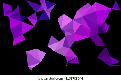 Light Purple vector hexagon mosaic texture. Shining colored illustration in a Brand new style. The textured pattern can be used for background.