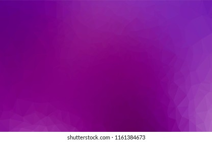 Light Purple vector hexagon mosaic cover. Triangular geometric sample with gradient.  Brand new design for your business.