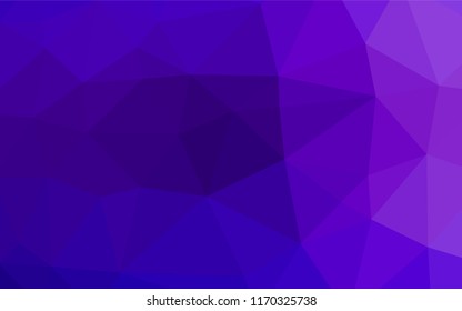 Light Purple vector hexagon mosaic cover. A sample with polygonal shapes. The best triangular design for your business.