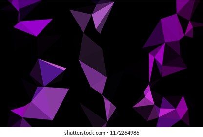 Light Purple vector hexagon mosaic template. Colorful abstract illustration with gradient. The template can be used as a background for cell phones.