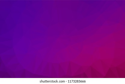 Light Purple vector hexagon mosaic template. Shining illustration, which consist of triangles. The completely new template can be used for your brand book.