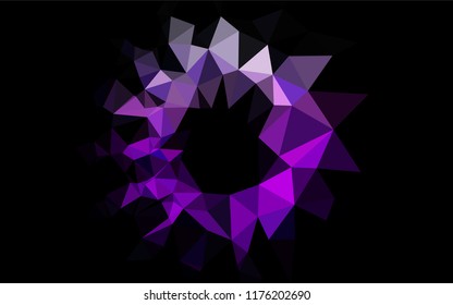 Light Purple vector hexagon mosaic texture. Modern geometrical abstract illustration with gradient. The polygonal design can be used for your web site.