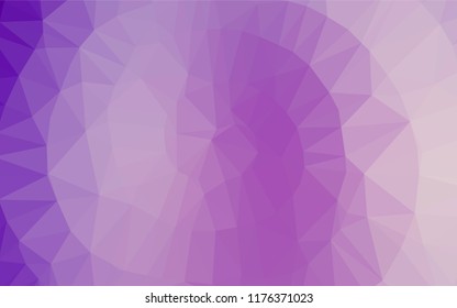 Light Purple vector hexagon mosaic texture. A sample with polygonal shapes. Brand new design for your business.