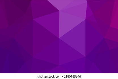 Light Purple vector hexagon mosaic template. An elegant bright illustration with gradient. A completely new design for your business.