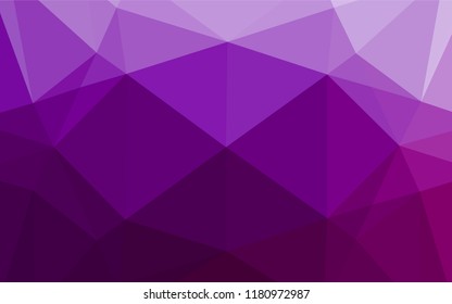 Light Purple vector hexagon mosaic template. A vague abstract illustration with gradient. The best triangular design for your business.