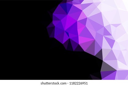 Light Purple vector hexagon mosaic template. Geometric illustration in Origami style with gradient.  Brand new design for your business.