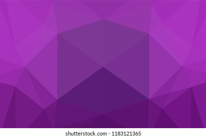 Light Purple vector hexagon mosaic cover. A vague abstract illustration with gradient. The best triangular design for your business.