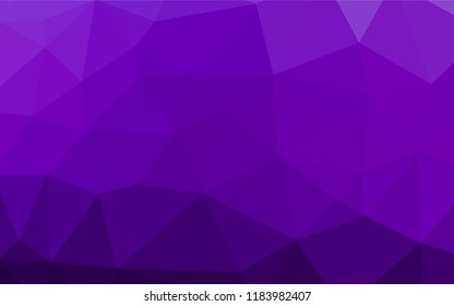 Light Purple vector hexagon mosaic texture. A completely new color illustration in a vague style. Triangular pattern for your business design.