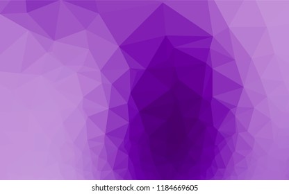 Light Purple vector hexagon mosaic cover. Shining illustration, which consist of triangles. The template can be used as a background for cell phones.