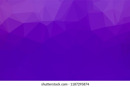 Light Purple vector hexagon mosaic cover. Creative illustration in halftone style with gradient. Brand new design for your business.
