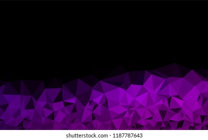 Light Purple vector hexagon mosaic template. Creative geometric illustration in Origami style with gradient. The best triangular design for your business.
