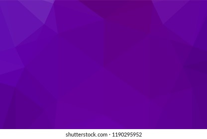 Light Purple vector hexagon mosaic cover. Glitter abstract illustration with an elegant design. The template can be used as a background for cell phones.