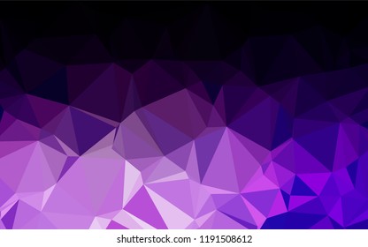 Light Purple vector hexagon mosaic cover. Glitter abstract illustration with an elegant design. Brand new style for your business design.