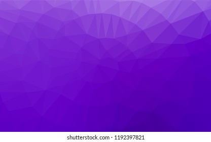 Light Purple vector hexagon mosaic template. Creative geometric illustration in Origami style with gradient. A new texture for your design.