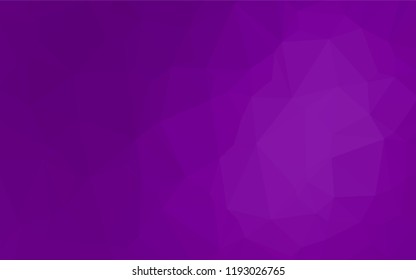 Light Purple vector hexagon mosaic template. Glitter abstract illustration with an elegant design. The best triangular design for your business.