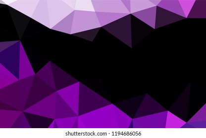 Light Purple vector hexagon mosaic template. A completely new color illustration in a vague style. The completely new template can be used for your brand book.