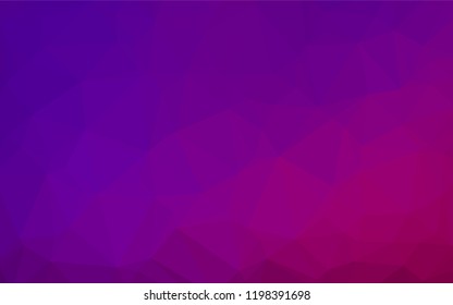 Light Purple vector hexagon mosaic cover. A completely new color illustration in a vague style. Brand new style for your business design.