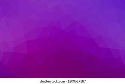 Light Purple vector hexagon mosaic template. Creative illustration in halftone style with gradient. Brand new design for your business.