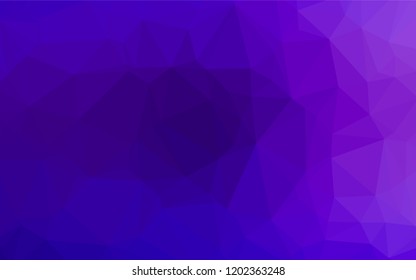 Light Purple vector hexagon mosaic cover. Creative geometric illustration in Origami style with gradient. The template can be used as a background for cell phones.