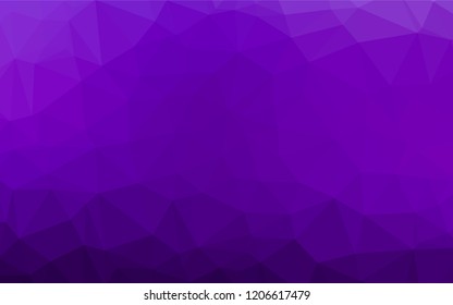 Light Purple vector hexagon mosaic cover. Triangular geometric sample with gradient.  The polygonal design can be used for your web site.