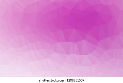 Light Purple vector hexagon mosaic cover. Creative illustration in halftone style with gradient. A new texture for your design.