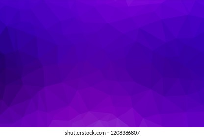 Light Purple vector hexagon mosaic template. A vague abstract illustration with gradient. Brand new style for your business design.