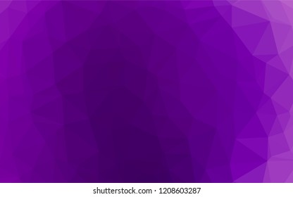 Light Purple vector hexagon mosaic template. Brand new colored illustration in blurry style with gradient. The best triangular design for your business.