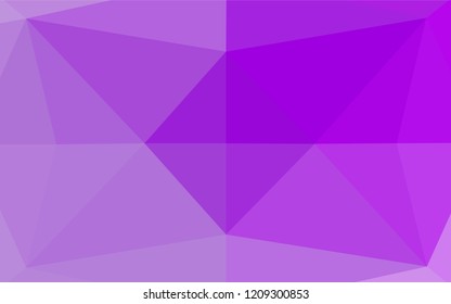 Light Purple vector hexagon mosaic texture. A vague abstract illustration with gradient. A completely new design for your business.