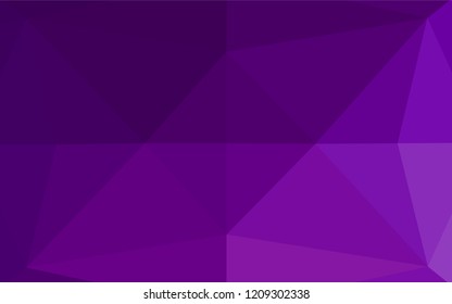 Light Purple vector hexagon mosaic texture. Creative geometric illustration in Origami style with gradient. The textured pattern can be used for background.