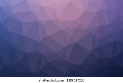 Light Purple vector hexagon mosaic cover. Geometric illustration in Origami style with gradient.  The template can be used as a background for cell phones.