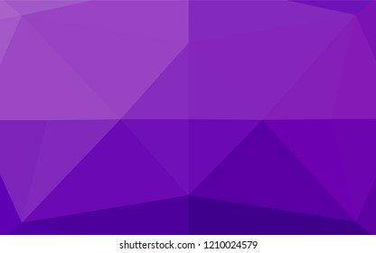 Light Purple vector hexagon mosaic template. Colorful illustration in abstract style with gradient. The template can be used as a background for cell phones.