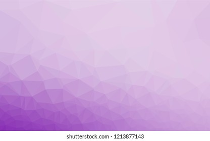 Light Purple vector hexagon mosaic template. Creative illustration in halftone style with gradient. The template can be used as a background for cell phones.