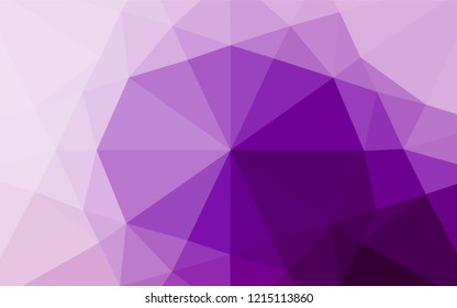 Light Purple vector hexagon mosaic cover. Colorful abstract illustration with gradient. Triangular pattern for your business design.