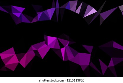 Light Purple vector hexagon mosaic texture. An elegant bright illustration with gradient. A new texture for your design.