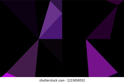 Light Purple vector hexagon mosaic template. Colorful illustration in abstract style with gradient. Brand new design for your business.