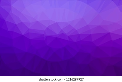 Light Purple vector hexagon mosaic texture. Creative geometric illustration in Origami style with gradient. A new texture for your design.