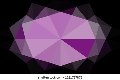 Light Purple vector hexagon mosaic template. Creative illustration in halftone style with gradient. A completely new template for your business design.