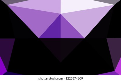 Light Purple vector hexagon mosaic cover. Shining colored illustration in a Brand new style. Brand new design for your business.