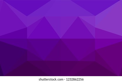 Light Purple vector hexagon mosaic cover. Creative geometric illustration in Origami style with gradient. A new texture for your design.