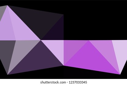 Light Purple vector hexagon mosaic texture. Creative geometric illustration in Origami style with gradient. The best triangular design for your business.