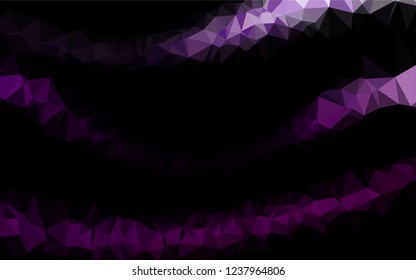 Light Purple vector hexagon mosaic cover. Triangular geometric sample with gradient.  The completely new template can be used for your brand book.