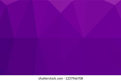 Light Purple vector hexagon mosaic template. A completely new color illustration in a vague style. The best triangular design for your business.