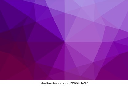 Light Purple vector hexagon mosaic cover. Glitter abstract illustration with an elegant design. The best triangular design for your business.