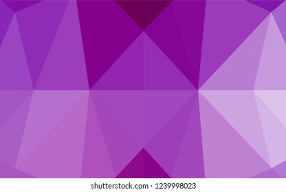 Light Purple vector hexagon mosaic template. Creative geometric illustration in Origami style with gradient. Brand new design for your business.