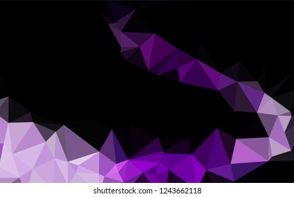 Light Purple vector hexagon mosaic template. Modern geometrical abstract illustration with gradient. A new texture for your design.