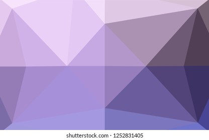 Light Purple vector hexagon mosaic texture. Creative illustration in halftone style with gradient. Brand new style for your business design.